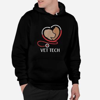Vet Tech Gift For Veterinary Technicians Cute Paw Hoodie - Thegiftio UK