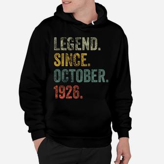 Vintage 1926 95Th Birthday Legend Since October 1926 Sweatshirt Hoodie | Crazezy