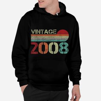Vintage 2008 Funny 13 Years Old Boys And Girls 13Th Birthday Hoodie | Crazezy DE