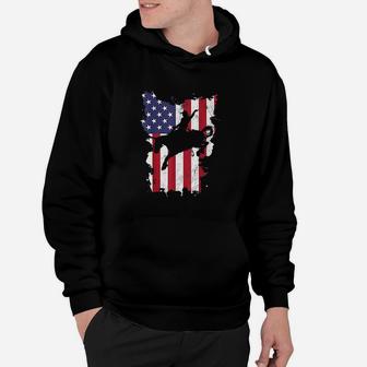 Vintage 4Th Of July Usa Flag Rodeo Cowboy Horse Hoodie | Crazezy