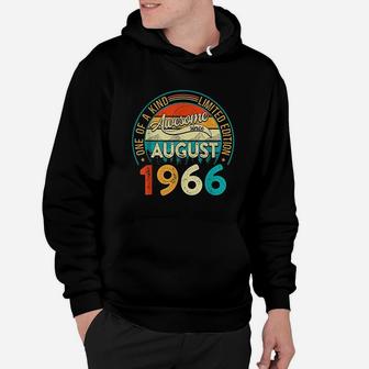 Vintage Awesome Since August 1966 55 Years Old Birthday Hoodie | Crazezy AU
