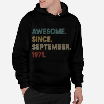 Vintage Awesome Since September 1971 50Th Birthday Gift Hoodie | Crazezy DE