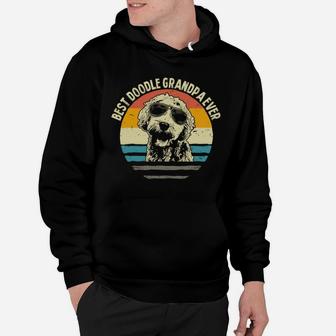 Vintage Best Doodle Grandpa Ever Goldendoodle Father's Day Hoodie | Crazezy