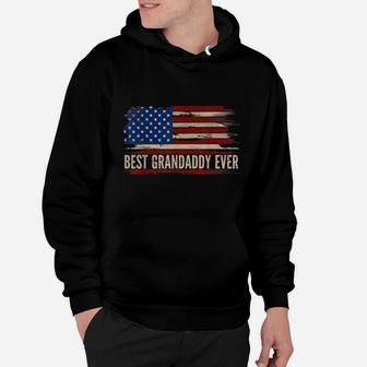 Vintage Best Grandaddy Ever American Flag Father's Day Gift Hoodie | Crazezy