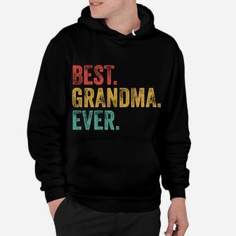 Vintage Best Grandma Ever Retro Mom Mother Distressed Sweatshirt Hoodie | Crazezy DE