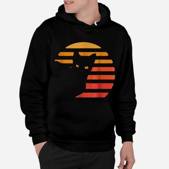 Vintage Black Cat Shirt Cats Lovers Gifts Hoodie | Crazezy CA