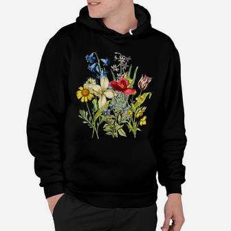 Vintage Botanical Floral Flower Shirt Tshirt Tee Hoodie | Crazezy