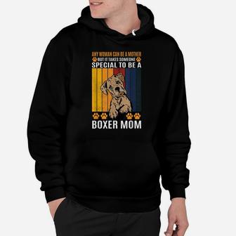 Vintage Boxer Mom Dog Mama Pet Owner Animal Lover Hoodie | Crazezy CA