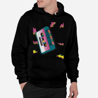 Vintage Cassette Tape In 80S 90S Retro Neon Style Hoodie | Crazezy