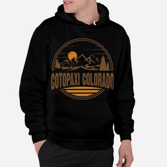 Vintage Cotopaxi, Colorado Mountain Hiking Souvenir Print Hoodie | Crazezy