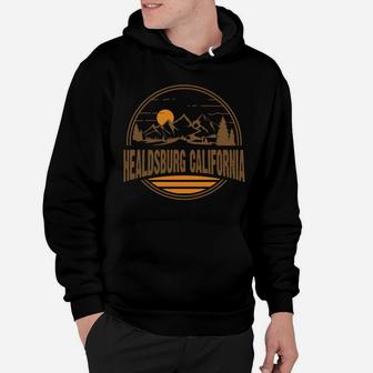 Vintage Healdsburg, California Mountain Hiking Print Sweatshirt Hoodie | Crazezy UK