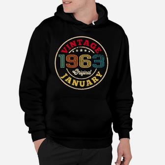 Vintage January 1963 Shirt Legend 58Th Birthday Retro Gift Sweatshirt Hoodie | Crazezy AU
