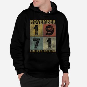 Vintage November 1971 50 Years Born In 1971 50Th Bday Gift Hoodie | Crazezy CA