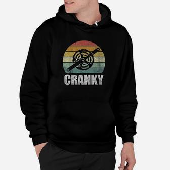 Vintage Retro Bicycle Cranky Gifts For Cycling Lovers Cranky Hoodie | Crazezy