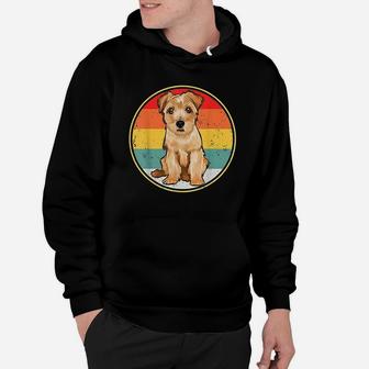 Vintage Retro Sunset Norfolk Terrier Dog Hoodie | Crazezy AU