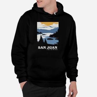 Vintage San Juan Islands, Washington, Wa,Travel Poster Gift Sweatshirt Hoodie | Crazezy CA