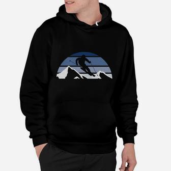 Vintage Steamboat Springs Colorado With Mountains And Skier Hoodie | Crazezy