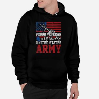 Vintage Veterans Army American Us Flag Proud Veteran Of Army Hoodie | Crazezy