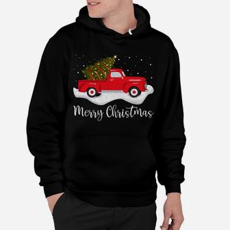 Vintage Wagon Christmas Shirt Tree On Car Xmas Red Truck Sweatshirt Hoodie | Crazezy