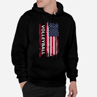 Volleyball Usa Patriotic, Volleyball Players And Coach Gift Hoodie | Crazezy CA