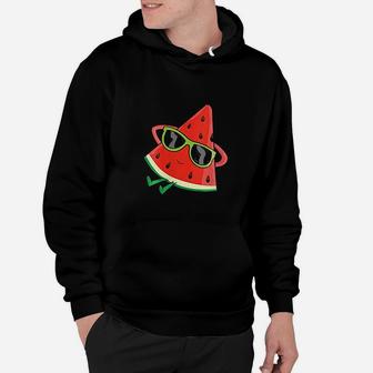 Watermelon Summer Melon With Sunglasses Hoodie | Crazezy
