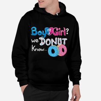 We Donut Know Funny Gender Reveal Family Hoodie | Crazezy