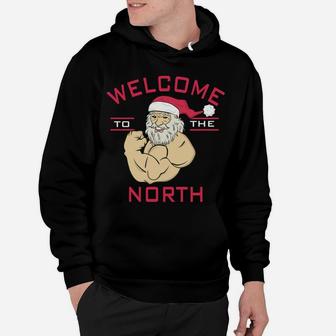 Welcome To North Swole Santa Claus Christmas Bodybuilding Hoodie | Crazezy