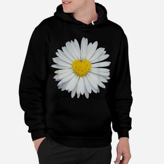 White And Yellow Heart Daisy Flower Rave Tee Hoodie | Crazezy CA