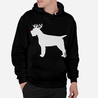 Wirehaired Pointing Griffon Reindeer Christmas Dog Hoodie | Crazezy