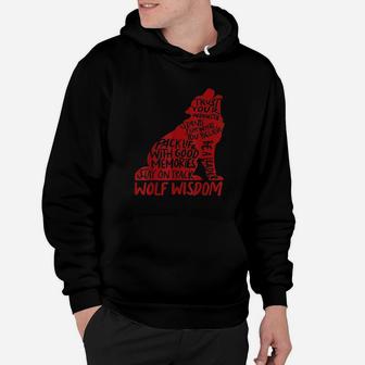 Wolf Awesome Wolves Lover Inspirational Motivational Hoodie - Thegiftio UK