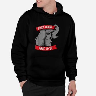 Wolf Furry Thighs Save Lives Hoodie | Crazezy UK