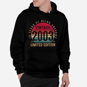 Womens 19 Year Old Vintage 2003 Made In 2003 Retro 19Th Birthday Hoodie | Crazezy