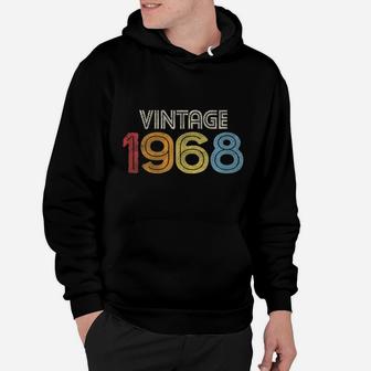 Womens 1968 Vintage Born Made 1968 Retro 1968 Gift For Men Women Hoodie | Crazezy