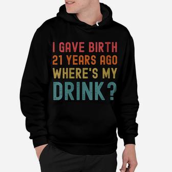 Womens 21St Birthday Party Mom Dad 21 Year Old Child Son Daughter Hoodie | Crazezy