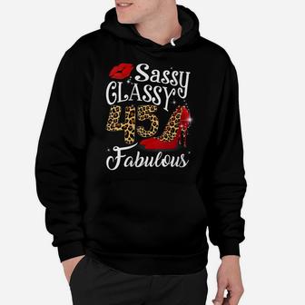 Womens 45 Fabulous Leopard 45Th Birthday Girl Gifts 45 Year Old Hoodie | Crazezy CA