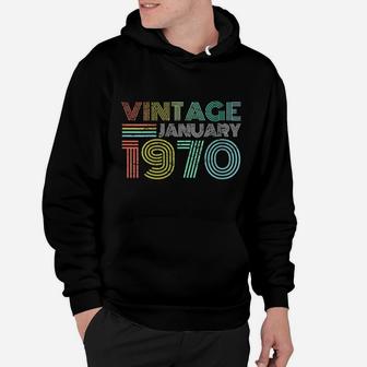 Womens 49Th Birthday Gift Vintage January 1970 Forty Nine Years Old Hoodie | Crazezy