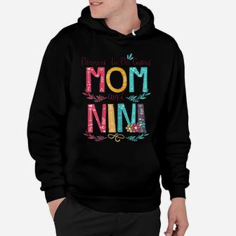 Womens Blessed To Be Called Mom And Nini Flower Gifts Hoodie | Crazezy DE