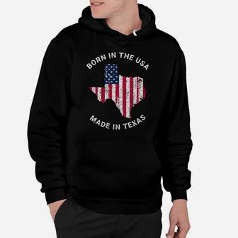 Womens Born In The Usa Flag Vintage State Of Texas Gifts Made In Hoodie | Crazezy