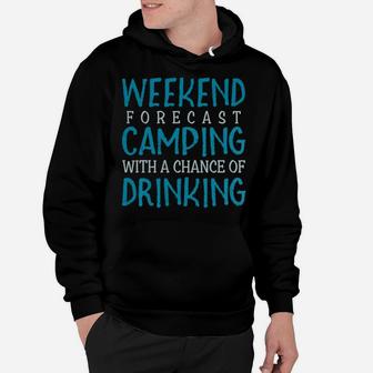 Womens Camping T-Shirts For Women Funny Mom Gift Weekend Forecast Hoodie | Crazezy UK