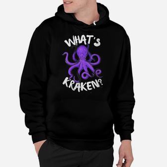 Womens Funny Giant Octopus What's Kraken Sea Ocean Monster Graphic Hoodie | Crazezy