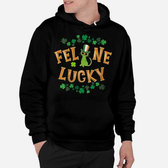 Womens Irish Cat Leprechaun I'm Feline Lucky Shamrock Sunglasses Hoodie | Crazezy AU