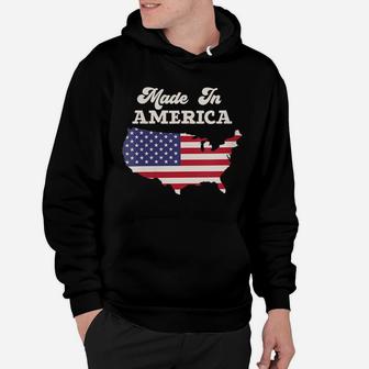 Womens Made In America Vintage Country Usa Hoodie | Crazezy