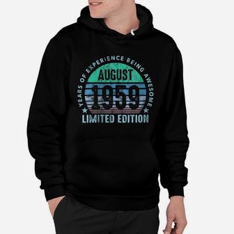 Womens Made In August 1959 Retro Vintage Cool 61St Birthday Awesome Hoodie | Crazezy