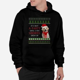 Womens Merry Weiner Christmas Dog Xmas Hoodie | Crazezy