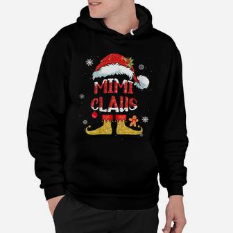 Womens Mimi Claus Christmas Santa Hat Family Group Matching Pajama Hoodie | Crazezy