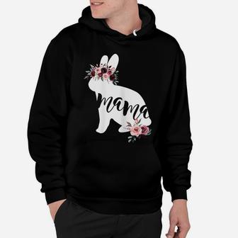 Womens Mothers Day Easter Gift For Mom Mama Bunny Flower Crown Hoodie | Crazezy UK