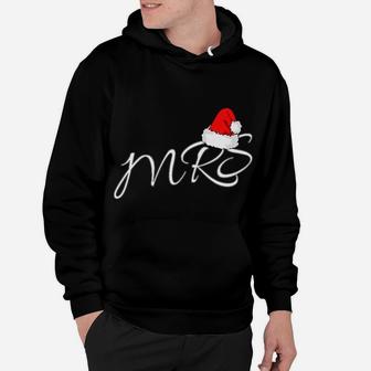 Womens Mrs Santa Claus Matching Outfit Mr & Mrs Design Cute Pj's Hoodie | Crazezy