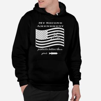 Womens My 2Nd Amendment Is Better Than Your Jab Hoodie | Crazezy