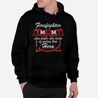 Womens My Favorite Firefighter Calls Me Mom - Usa Flag - Proud Mom Hoodie | Crazezy UK