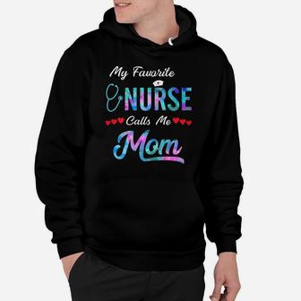 Womens My Favorite Nurse Calls Me Mom Shirt Watercolor Proud Mother Hoodie | Crazezy